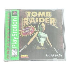 Tomb‎ Raider Greatest Hits Sony PlayStation 1, 1999, 2 Disc Laura Croft Working